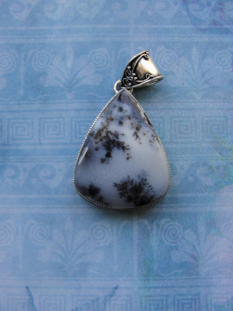 Dendrite Opal .925 Sterling Silver Pendant