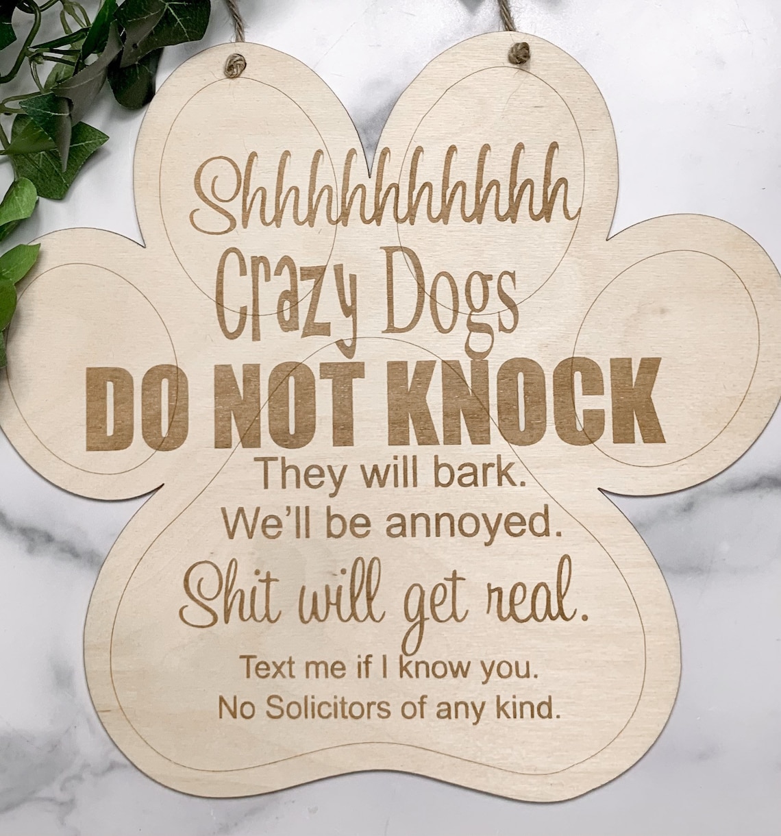 Dont Knock/dog Sign/do Not Disturb/dogs Will Bark | Etsy