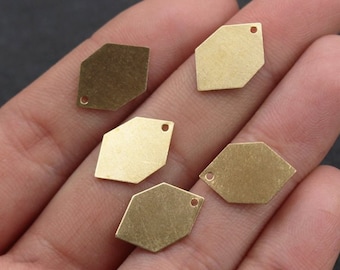 100er 11x17mm Messing Diamant-Anhänger - Messing Diamant Rohlinge - Messing Anhänger stempeln Rohlinge - Geometrie Stanzteile - Schmuckzubehör, H192