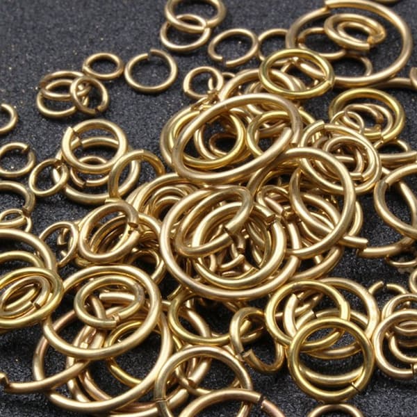 1000pcs Raw Brass Open Round Circle Jump Ring Link Connector -Handmade Jump Rings-Circle Connector-Pendant Jump Rings-Jewelry Supplies,H1116