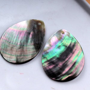 6pcs 30x40mm Black Mother of Pearl Shell Carved Teardrop Charms Pendants,Mother Of Pearl Beads,Beads Charms Pendants,Shell Jewelry DIY, B194