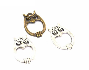 70pcs 23x16mm Antique Silver/Antique Bronze Owl Pendant Charms,Alloy Owl Necklace,Cute Jewelry,DIY Supplies,Jewelry Making Findings,D112