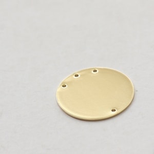 23x0.6mm Raw Brass Round Pendant Connectors - Brass Round Disc - Brass Pendant Stamping Blanks - Geometry Stampings -Jewelry Supplies, H61