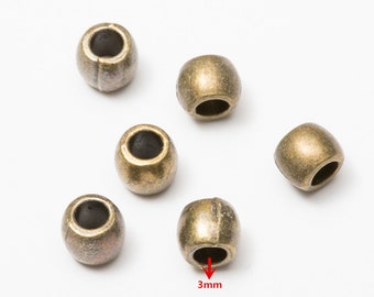 10pcs dark silver tone tube spacer beads h3244