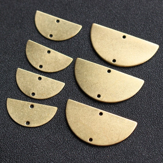 Brass Necklace Bar D583 43x6x3x0.80mm 24 Raw Brass Stamping Necklace Blanks With 1 Hole