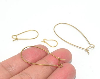 200PCS Brass earrings-Earring copper accessories-Earring connector-earring charms-Earring pendant-Brass jewelry-Brass earring hook-BS20