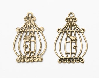 15pcs Birdcage charms pendant, Antique Bronze ornament accessories jewelry making DIY Handmade Craft,Jewelry Making Findings,3720-3724(3722)