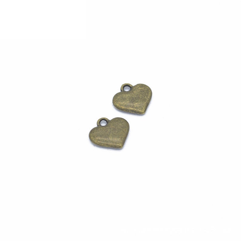 Love Necklace Cute DIY Supplies Jewelry Making Findings 100pcs 12x11mm Antique SilverAntique BronzeGold Love Heart Pendant Charms A21