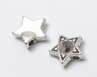 50pcs Star charms pendant, Antique Silver ornament accessories jewelry making DIY Handmade Craft, Jewelry Making Findings, 234-256(254)