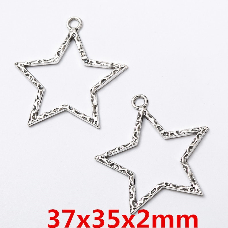 20pcs Antique Bronze Alloy Star Spider Shaped Pendants Charms Jewelry Making