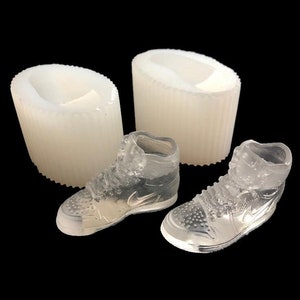 1 paar 3D-schoenen sneaker hars siliconen mal, hars ambachtelijke kunst mal, hanger mal, aromatherapie mal, decoratie mal, siliconen mal, G01