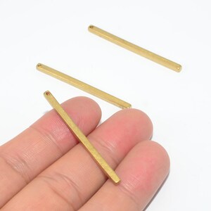 24PCS+ Raw Brass Charms - Stick shape earrings - Earring connectors - Earring Findings - Brass earring charms - Earring accessories -B98