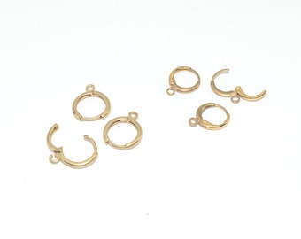 50PCS+ Brass earrings-Earring copper accessories-Earring connector-earring charms-Earring pendant-Brass jewelry-Circle shape earrings-BS212