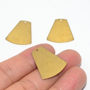 100pcs Raw Brass Semicircle Pendant Semicircle Blanks With 2 Hole Brass  Pendant Stamping Blanks-earring Findings jewelry Supplies,h90 