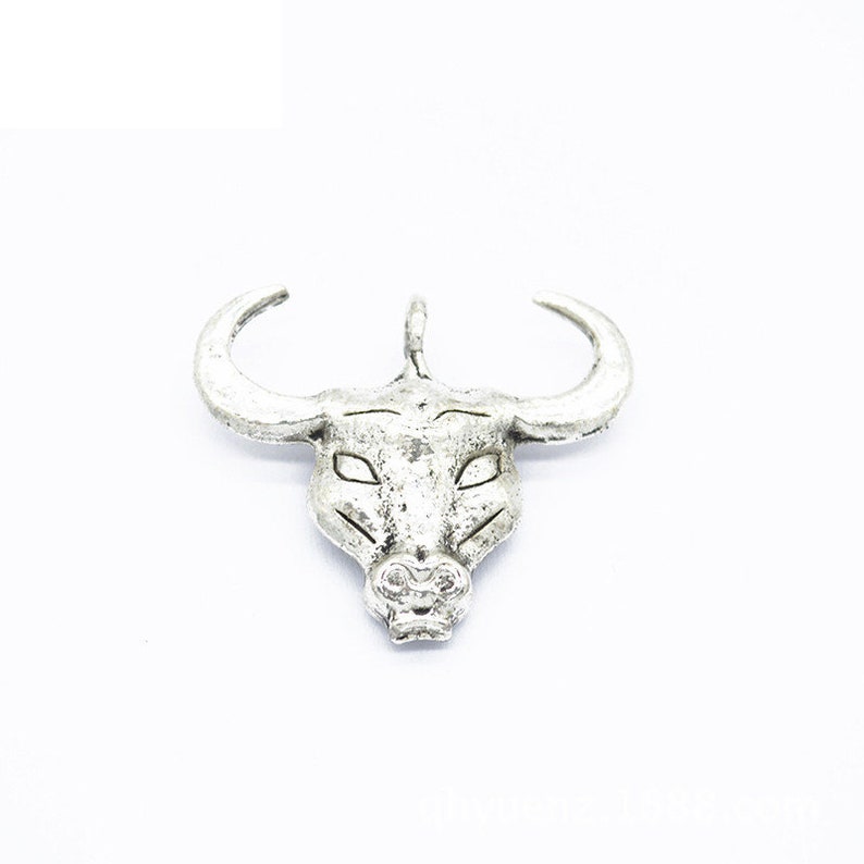 25pcs 28x33mm Antique Silver/Antique Bronze Bull head Pendant Etsy