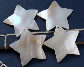 10pcs 38mm White Mother of Pearl Shell Pentagram Charms Pendants,Natural Mother Of Pearl Beads,Beads Charms Pendants,Shell Jewelry DIY