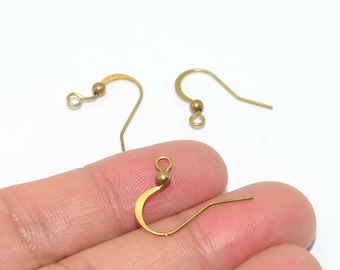 100PCS Brass earrings-Earring copper accessories-Earring connector-earring charms-Earring pendant-Brass jewelry-Brass earring hook-BS169