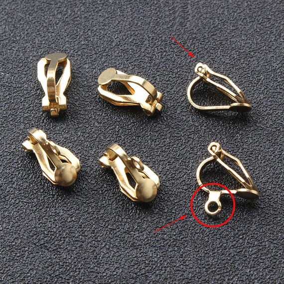 100pcs 13mm Raw Brass Ear Clips Clip on Earring Bases Non Pierced Earring Clips Bulk Wholesale Earring Findings Jewelry Supplies H122 Etsy Canada