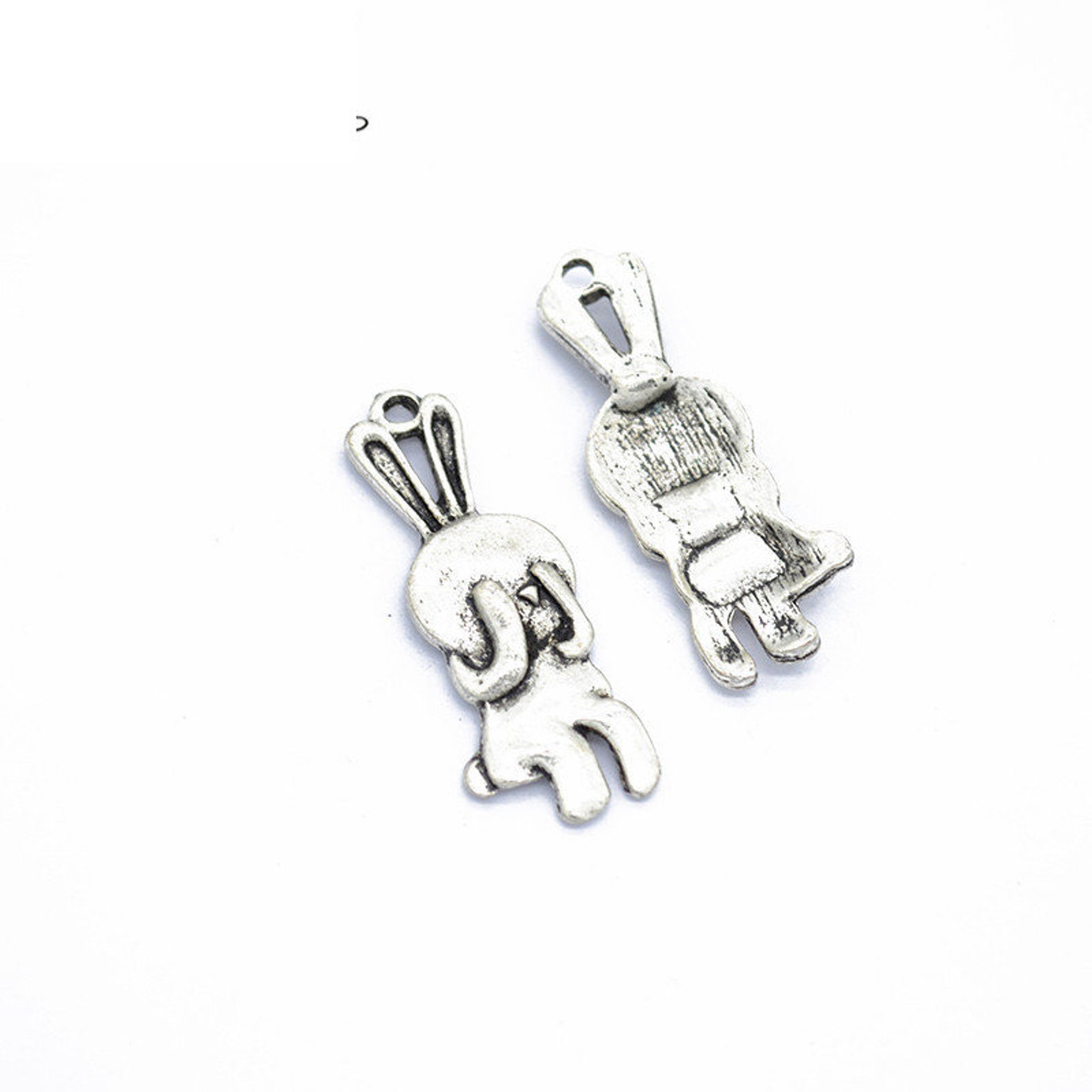 45pcs 32x15mm Antique Silver/antique Bronze Rabbit Pendant Etsy