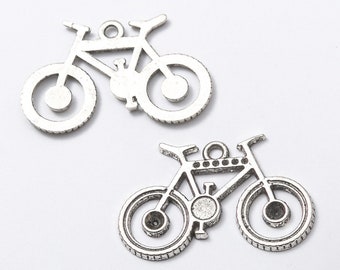 6pcs bike charms pendant, Antique Silver ornament accessories jewelry making DIY Handmade Craft, Jewelry Making Findings, 270-276(272)