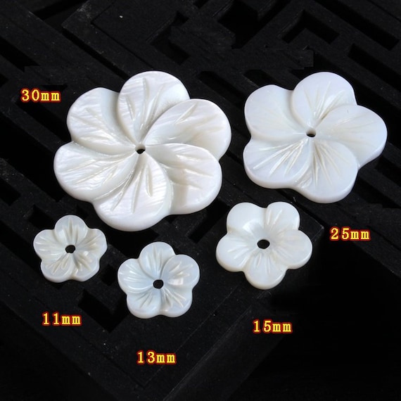 約1500個　シェル風　花びらパーツ　パール　ホワイト デコパーツ ホワイトパールシェル アクリル製 10個入 パール