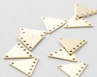14.5x13mm Raw Brass Triangle Pendant Connectors - Brass Triangle Charms - Brass  Stamping Blanks - Geometry Stampings -Jewelry Supplies, H35
