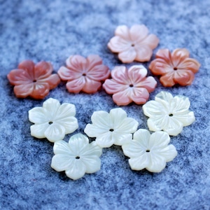 4pcs White/ Pink Mother of Pearl Shell Flower Charms Pendants,Natural Mother Of Pearl Beads, Beads Charms Pendants, Shell Jewelry DIY, B347