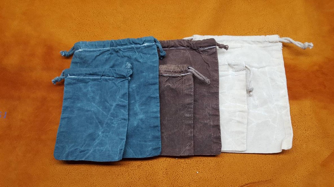 Set of Waxed Cotton Bags Etsy