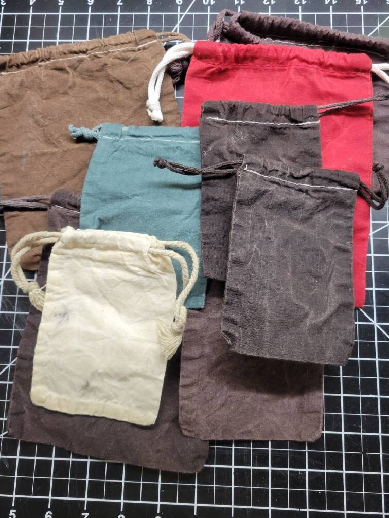 Set of Waxed Cotton Bags Etsy