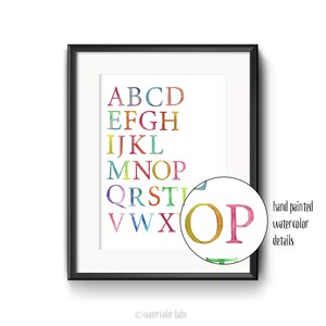 Colorful Alphabet Digital Art Print Instant Download Printable Wall Art ...