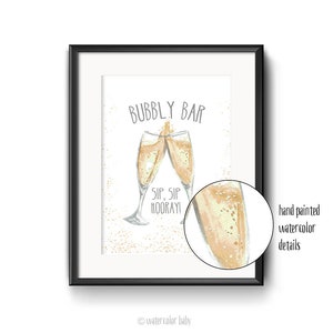 Bubbly Bar Digital Print Instant Download Printable Watercolor ...