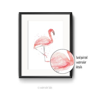 Flamingo Print Nursery Decor Digital Download Wall Art Print Baby ...