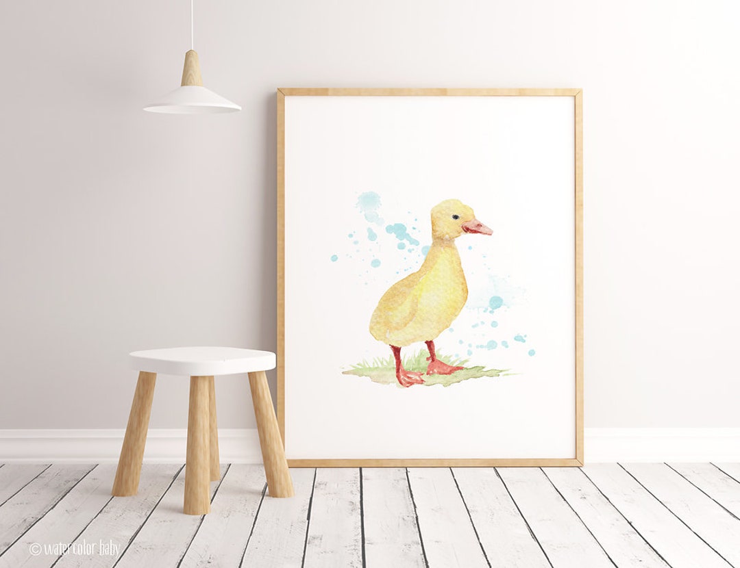 Baby Duck Print Nursery Decor Digital Download Wall Art Print Farm Baby ...