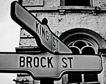 Kingston, ON - A street sign on Brock & King Street (digital image)