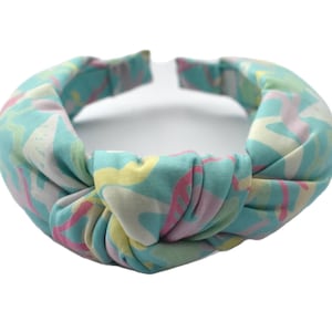 Ladies Tot Knot Alice band in Vintage Liberty of London Clara Shoes print - in aqua