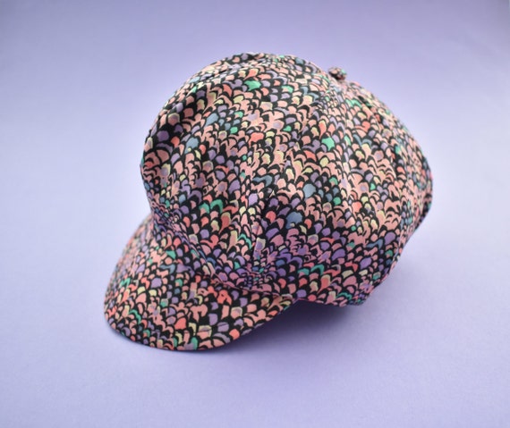 purple baker boy hat