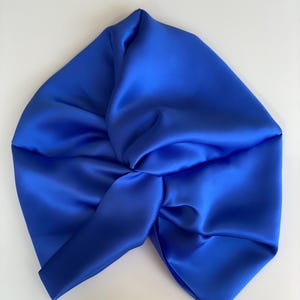Little Susan Turban Hat - royal blue 100% Mulberry silk satin can be made in  various other colours