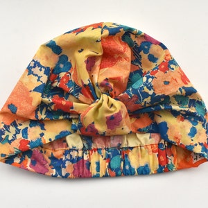 Salty Sea Knot - Swimming hat Topper - Swim Turban - in Liberty of London  Deborah print