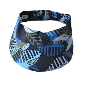 Sun Visor in Liberty Blue Memphis Trail - Bright Botanical print