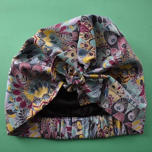 Silk head wrap for sleeping - 100% Silk or Cotton lined - Ladies hair accessory in Summer Eban Liberty of London print