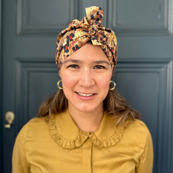 Chemo headwear cancer head wrap - 100% Soie ou Coton doublé - accessoire capillaire pour dames en Liberty of London Tana Lawn Daisy Roar Floral