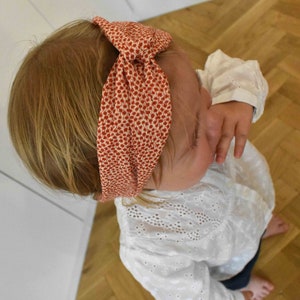Kids Tot Knot Twisted hairband Christmas Liberty of London Red Marco Floral print, little girl gift image 5