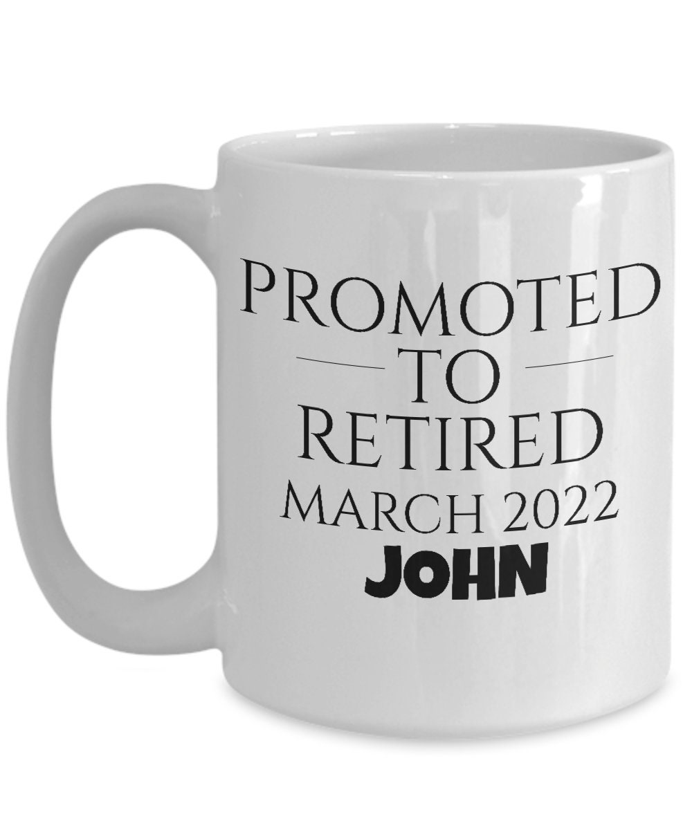 2024 Retirement Gift for Men, Promoted to Retired Coffee Mug, Retirement for Boss Coworker