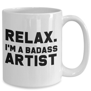 Funny gift for Badass artist, gift for artist, gift artist, funny artist gift, artist mug, mug artist