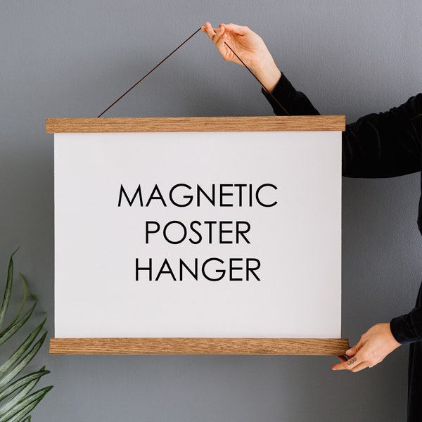 Picture Hanger Frame - Magnetic Wood 12 Sizes!