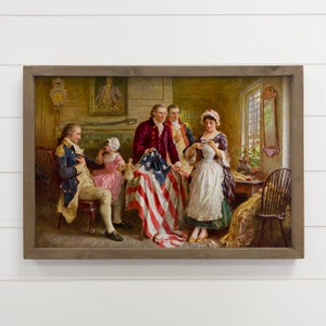 Betsy Ross American Flag Painting - Patriotic Painting Decor