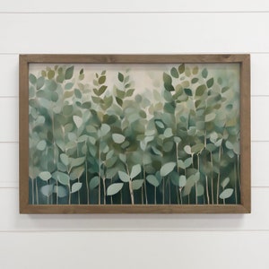 Eucalyptus Ombre - Nature Canvas Art - Wood Framed Wall Art
