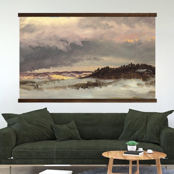 Coastal Canvas Art -  Upstate New York Painting - Framed Nature Art - Beach House - XL
