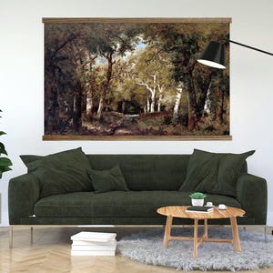 Dark Moody Wall Art - In the Forest - Large Wall Canvas Tapestry