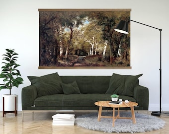 Dark Moody Wall Art - In the Forest - Large Wall Canvas Tapestry - XL